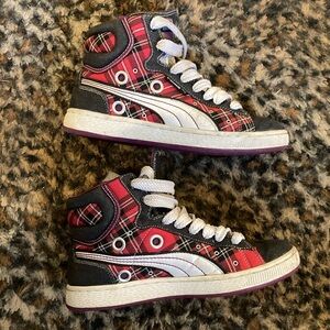 Puma Fiest Tartan Plaid High Top Sneakers